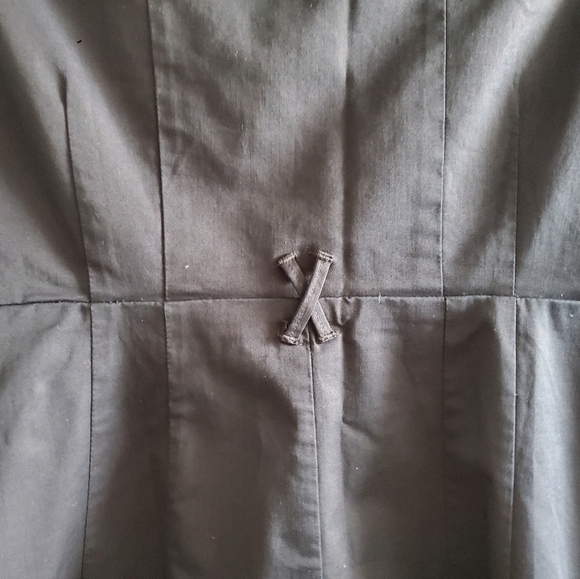 Leifsdottir Eden Navy Blue Sateen Dress Size 4 - Picture 7 of 9